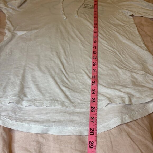 Vinyard Vines Women's Small White Long Sleeve T Shirt With Hood Size Small #250 - Picture 5 of 8